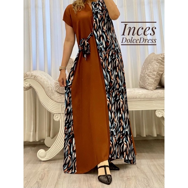 Daster Arab DOLCE INCES Original Label Dress Rayon Super-MATAYA: TIRAMISU