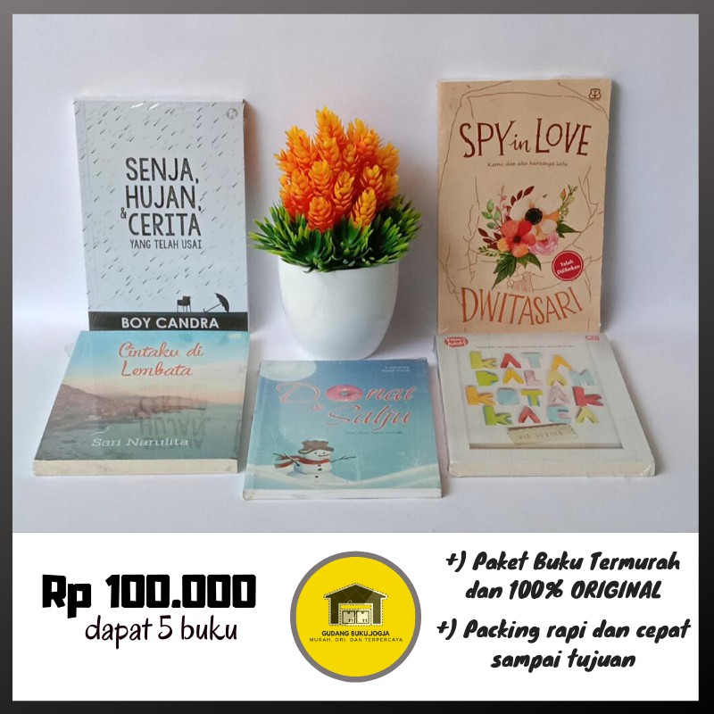 PAKET 5 BUKU Novel Senja, Hujan, & Cerita - Boy  Candra