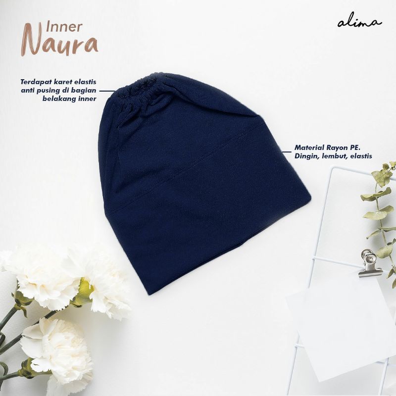 Ciput Inner Hijab Karet Adem Bahan Kaos  NAURA by Alima