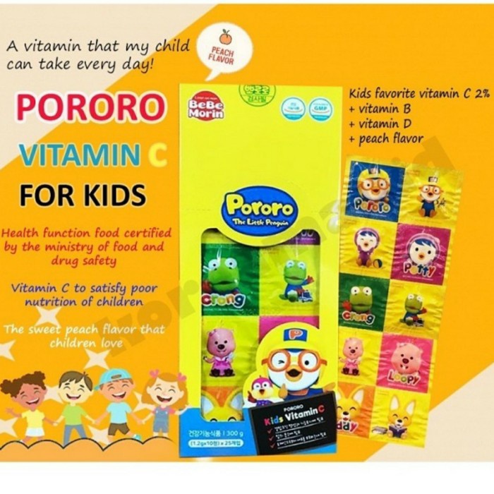 BEBEMORIN VITAMIN C PORORO ANAK//CHEWABLE VITAMIN [PER BOX]
