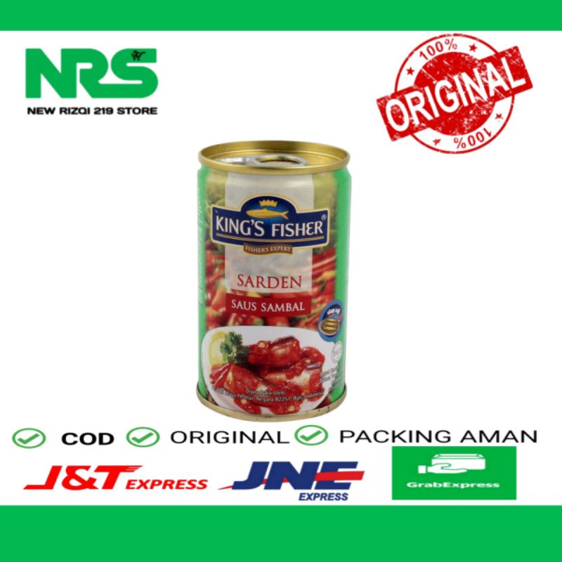 

King's Fisher Sarden Saus Sambal 155g - SARDEN Makanan Siap Saji
