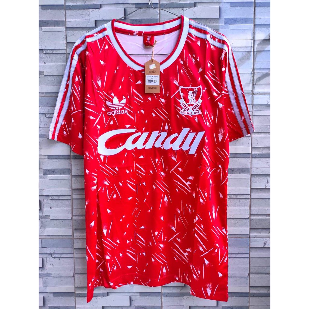 HQ RETRO JERSEY BOLA LVRPLL HOME CANDY 1989-1990 GO HQ IMPORT