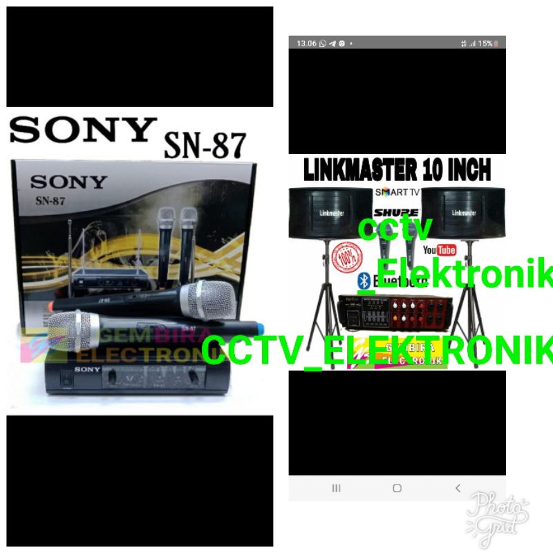 PAKET KARAOEKE SPEAKER LINKMASTER 10 INCH INDOOR OUTDOOR PAKET STAND SPEAKER