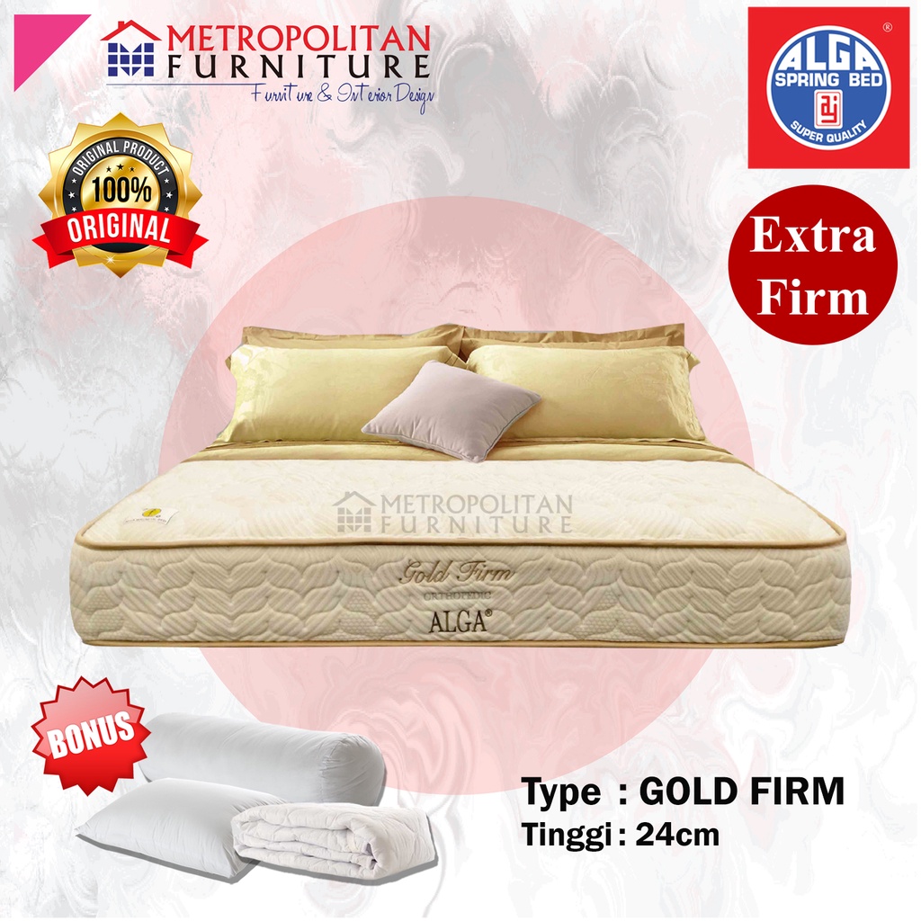 Kasur Springbed ALGA Gold Firm Deluxe Spring bed Matras Mattress