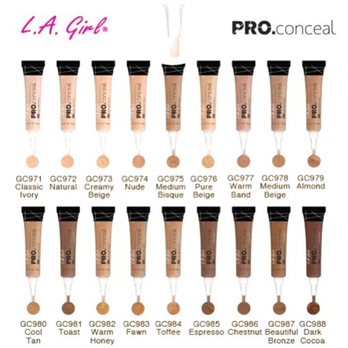 LA GIRL HD Pro Concealer Natural - CREAMY BEIGE - GREEN -ORANGE CORRECTOR- LIGHT IVORY CONCEALER