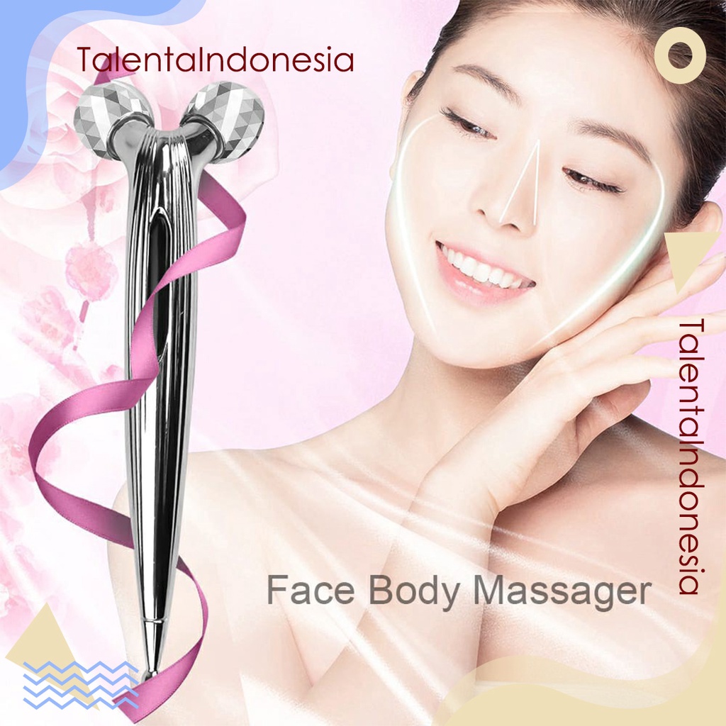 Alat Pijat Wajah 3D Massager Roller Facial Face Lift Firming