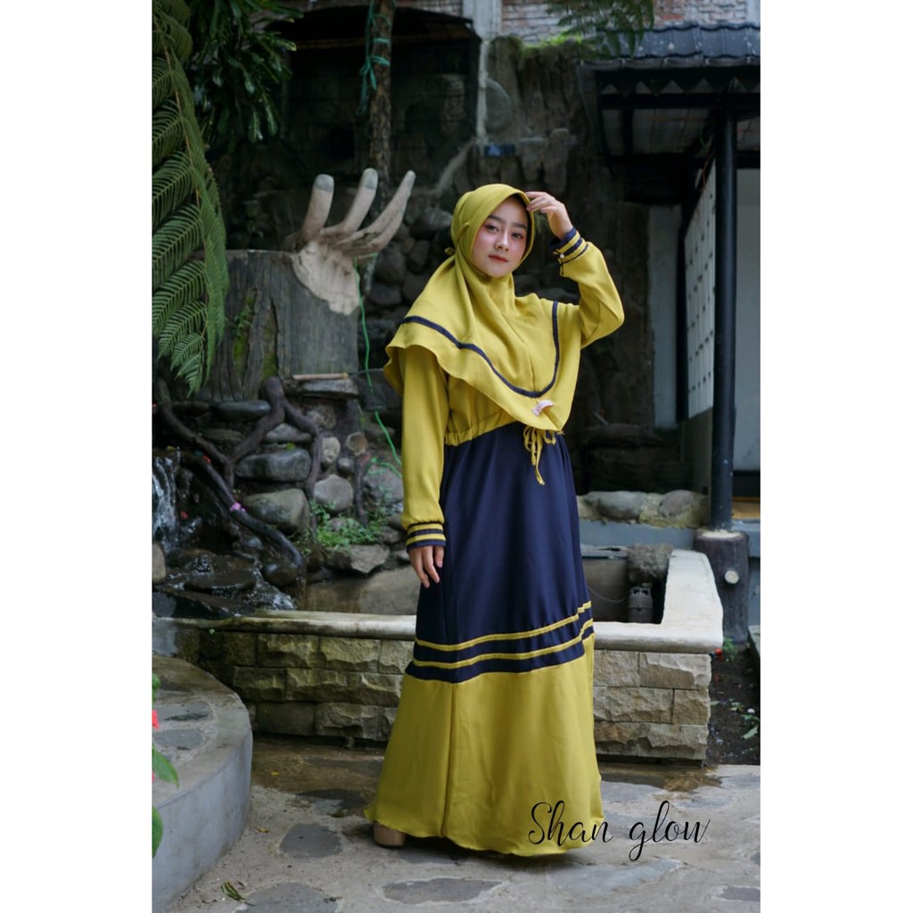 Gamis REMAJA  BERLIANA set syari By shan glow OOTD MUSLIM FASHION HIJABERS TERBARU