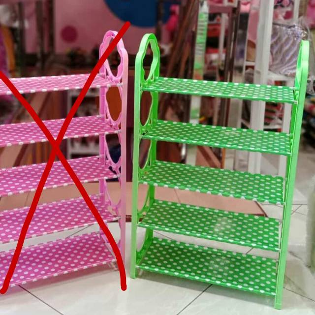 Rak sepatu 5 susun/ rak sepatu plastik