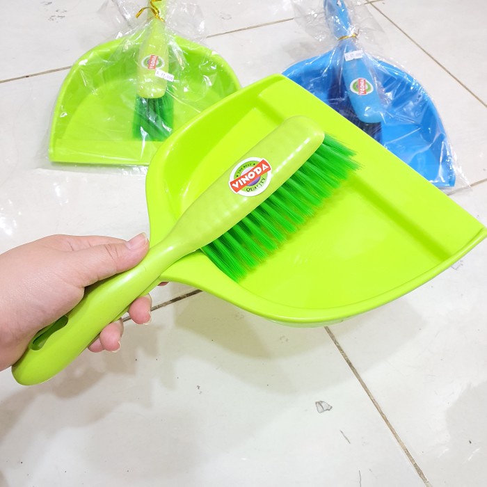 SET PENGKI SIKAT VINODA Dust Pan Cleaning Brush Pembersih Debu/Kotoran