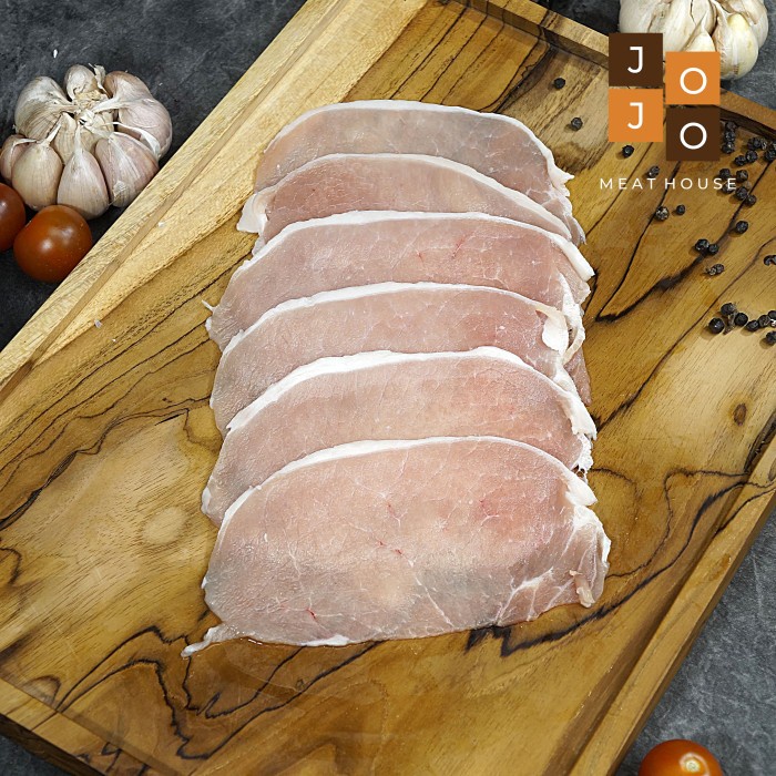 

PORK KARBONAT SLICE LOIN IMPORT DAGING BABI ORGANIK TANPA LEMAK DIET