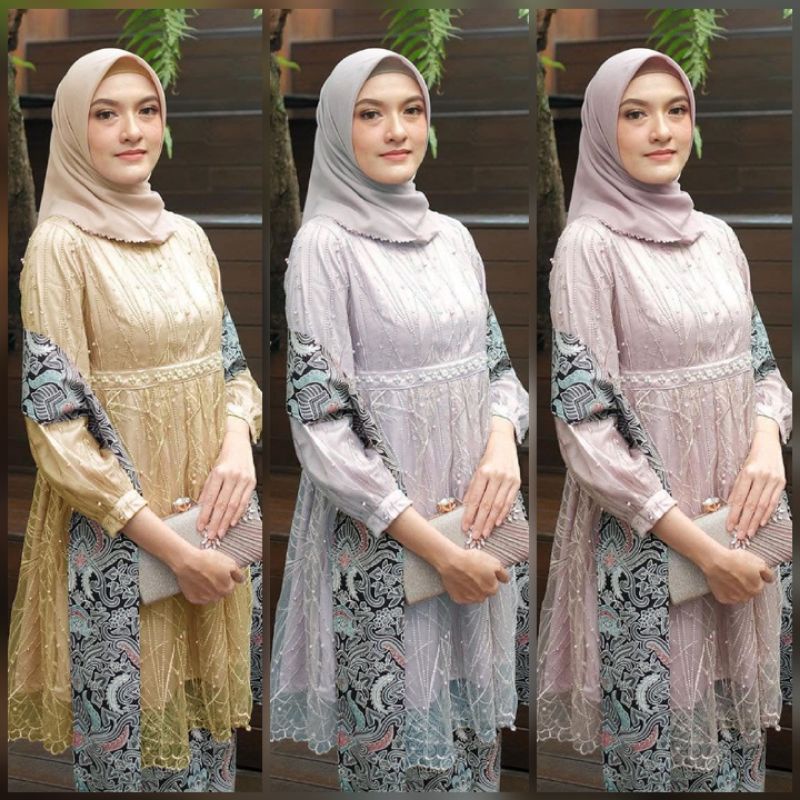 BATIK EXPRESS Ready kebaya batik Kondangan terbaru / Kebaya Lamaran termurah / Kebaya Tile payet Premium/ Kebaya Batik Wisuda KEBAYA NIRINA