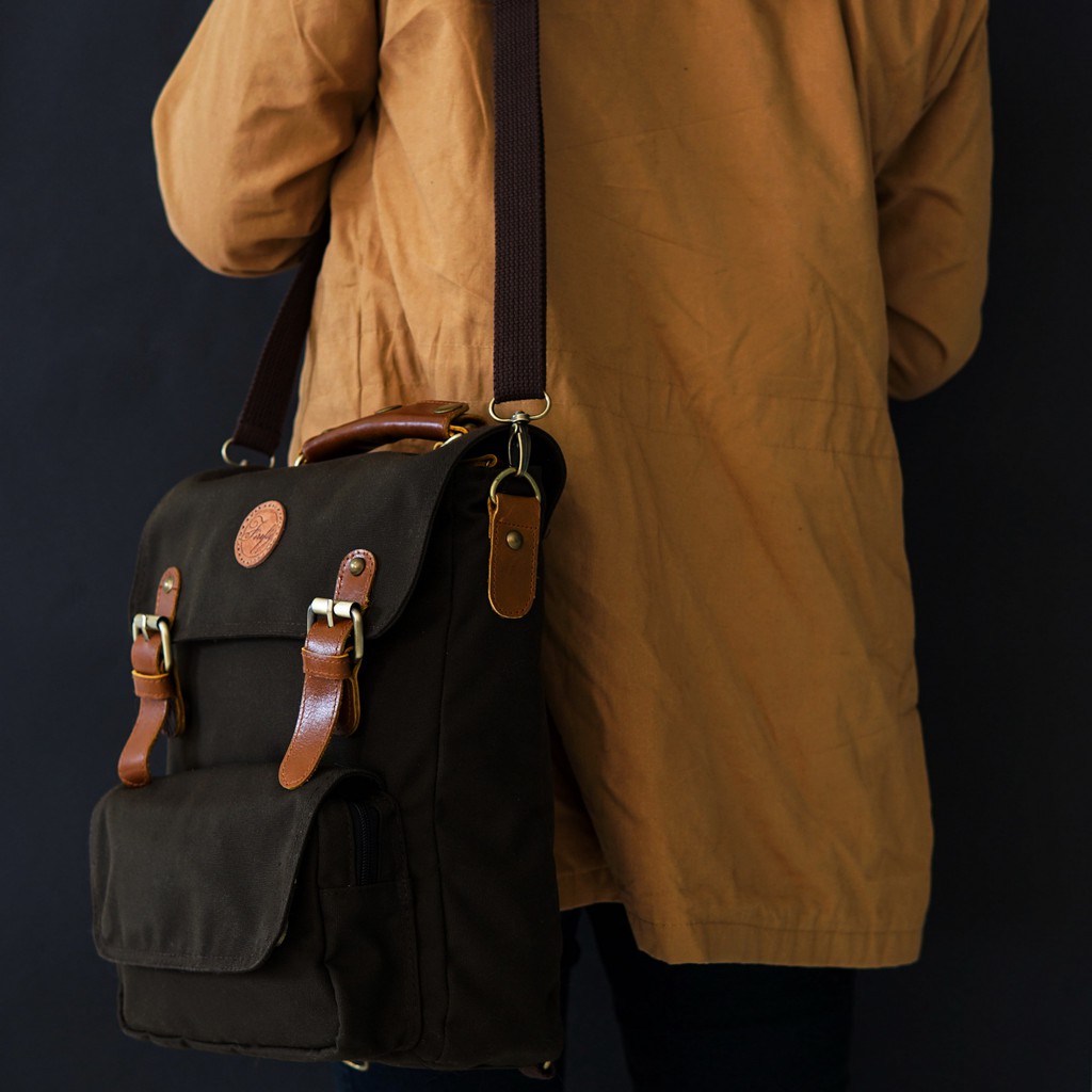 Firefly Quincy Dark Brown Backpack/Sling Bag