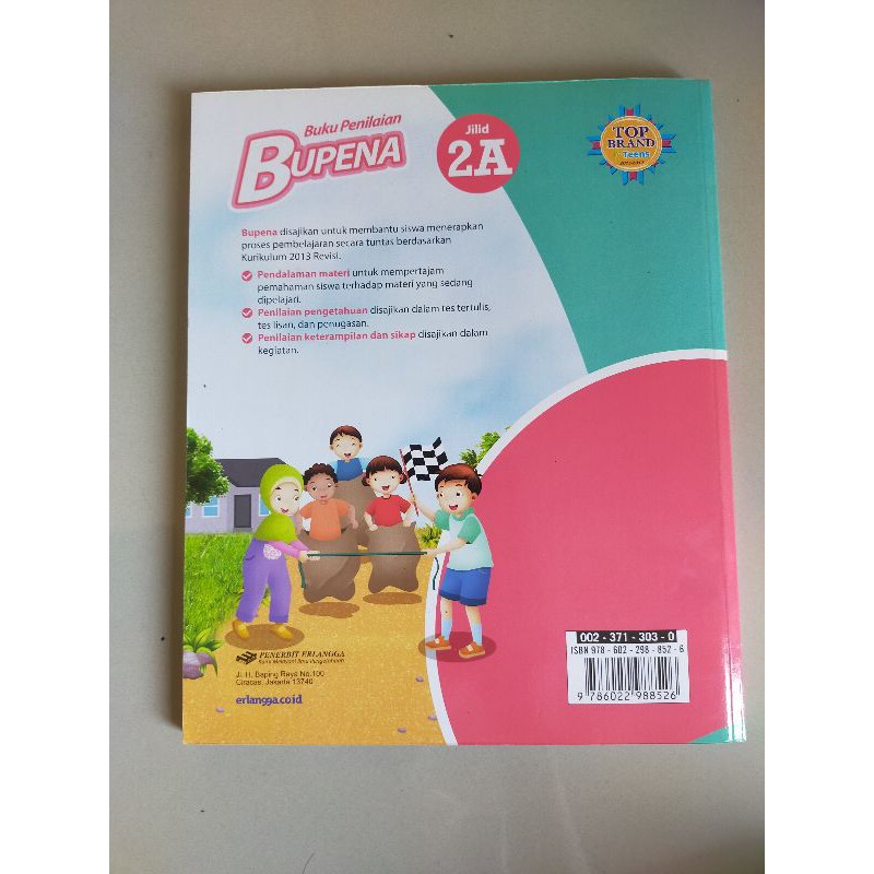 ORI buku teks BUPENA buku penilaian k13 penerbit Erlangga untuk SD kelas 2A semester 1