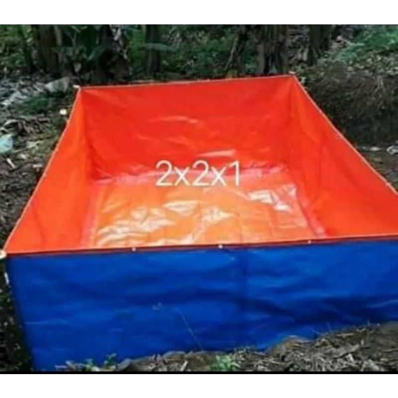 kolam terpal kotak,kolam terpal bahanA12, kolam terpal awet