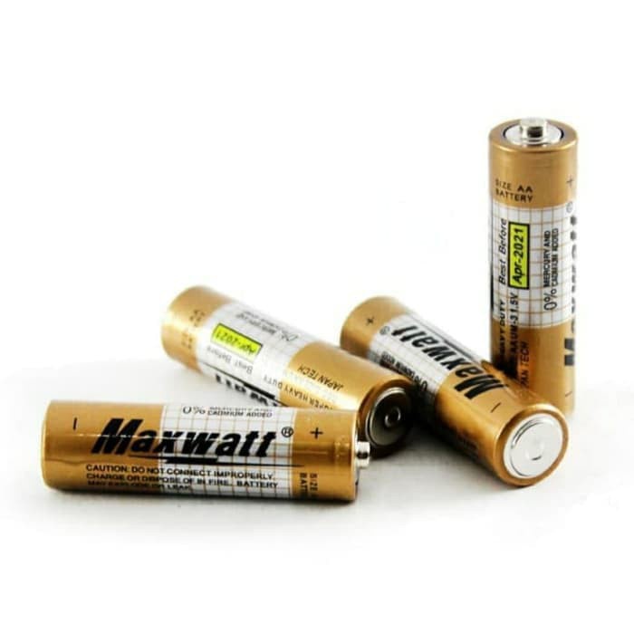 Baterai AA 1.5V Maxwatt Batre AA A2 Batery Elektronik Mainan Jam Dinding 4pcs