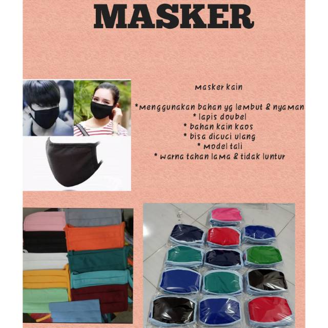 Masker bahan kaos