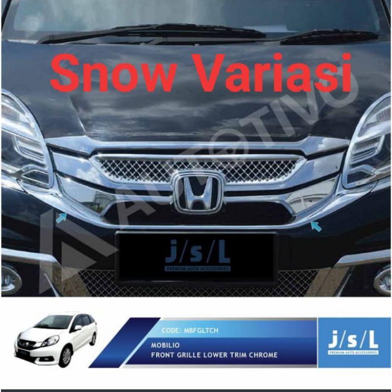 Honda Mobilio 2013 2016 Lis grill depan front grille lower trim chrome JSL