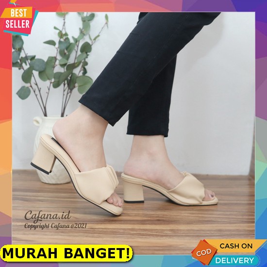 Hak Hils Heels Zara-677 Polkadot Tali Pita Original Import Premium (He Herdian Noval 07 Pita Sandal 