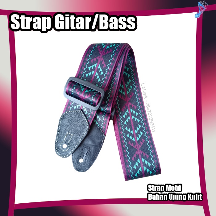 STRAP GITAR BASS MOTIF PREMIUM