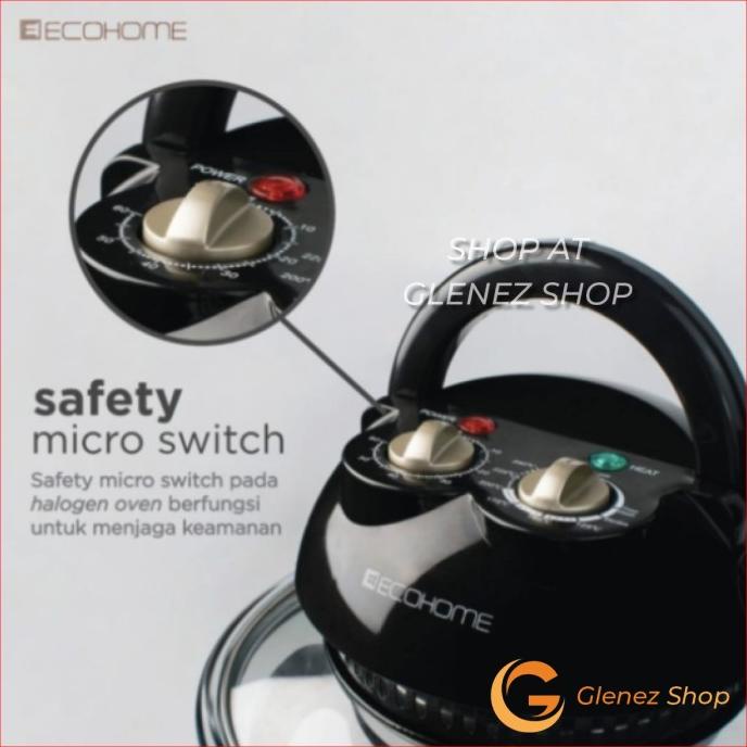 Ecohome Oven Halogen Air Fryer Oven Listrik Low Watt Eho 777