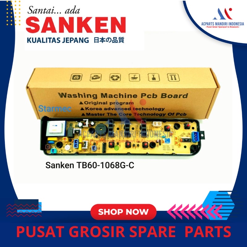 moduk pcb mesin cuci sanken TB60-1068G-C