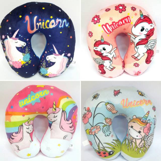 Bantal leher printing unicorn