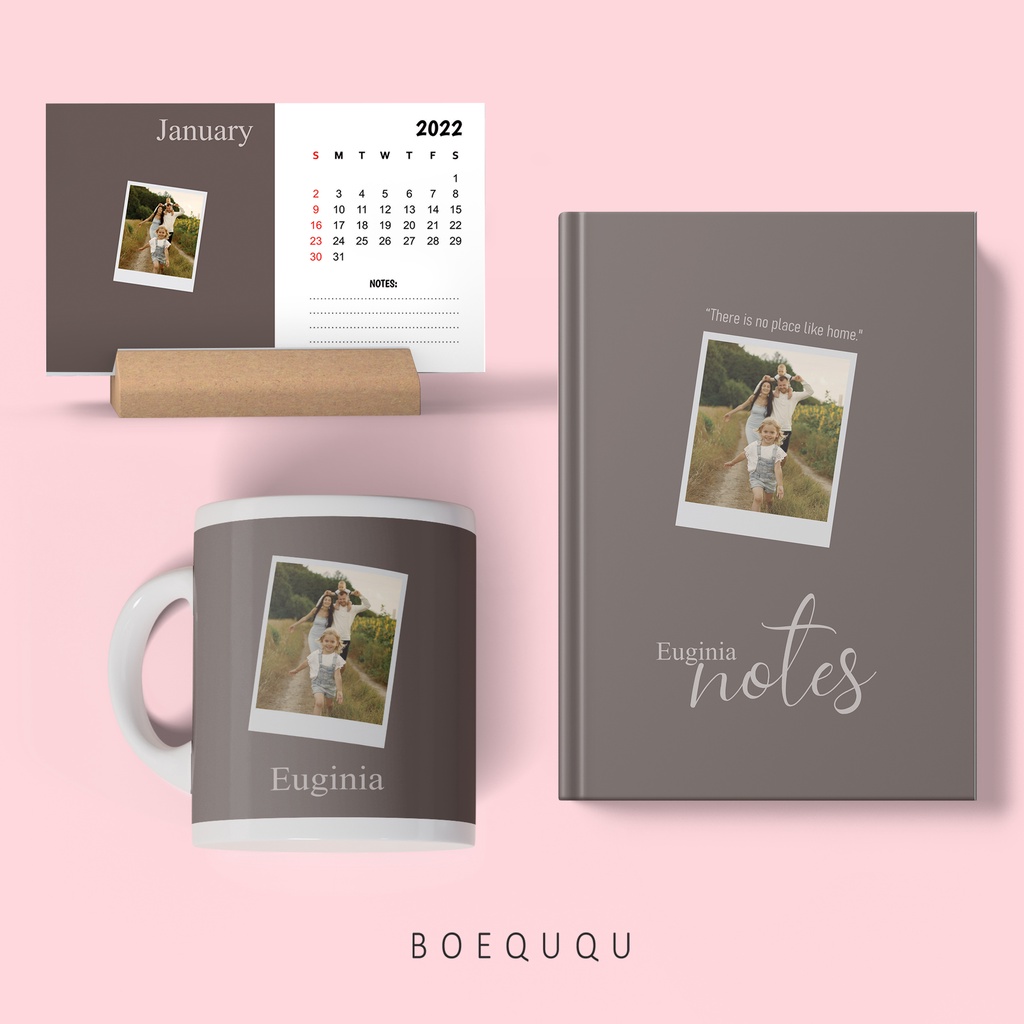 

[The Story Series] - 3 in 1 SET Hampers Custom Notebook A5 Mug & Kalender Meja Unik - Free Bookmark