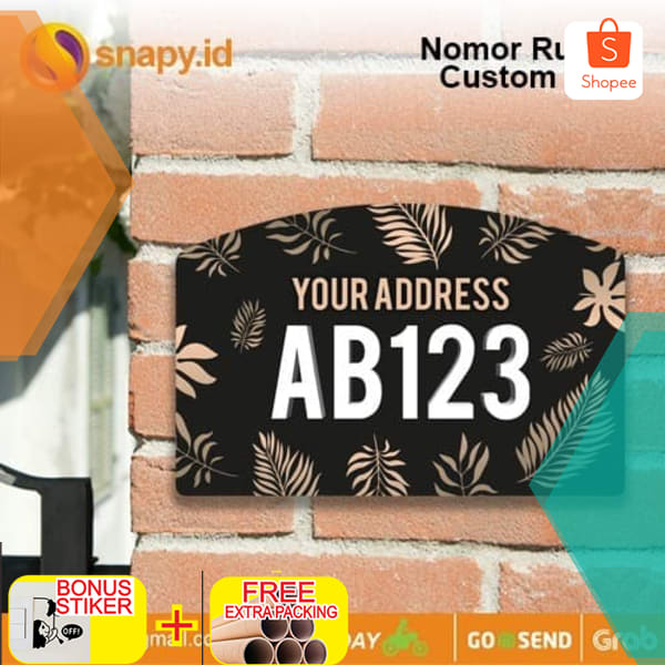 

NOMOR RUMAH CUSTOM AKRILIK ACRYLIC - MODEL 04 Elegan