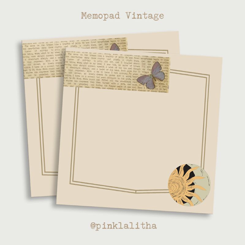 

Memo Pad Vintage Untuk Scrapbook Journaling Pinklalitha 2VS