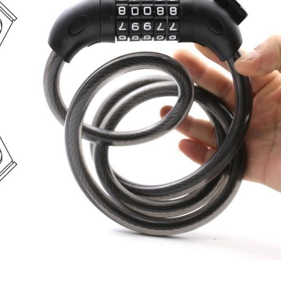 ❋ Gembok Sepeda Kode Angka 5 Digit Kunci Kombinasi Anti Maling / Gembok Sepeda Lipat Kunci Angka ►