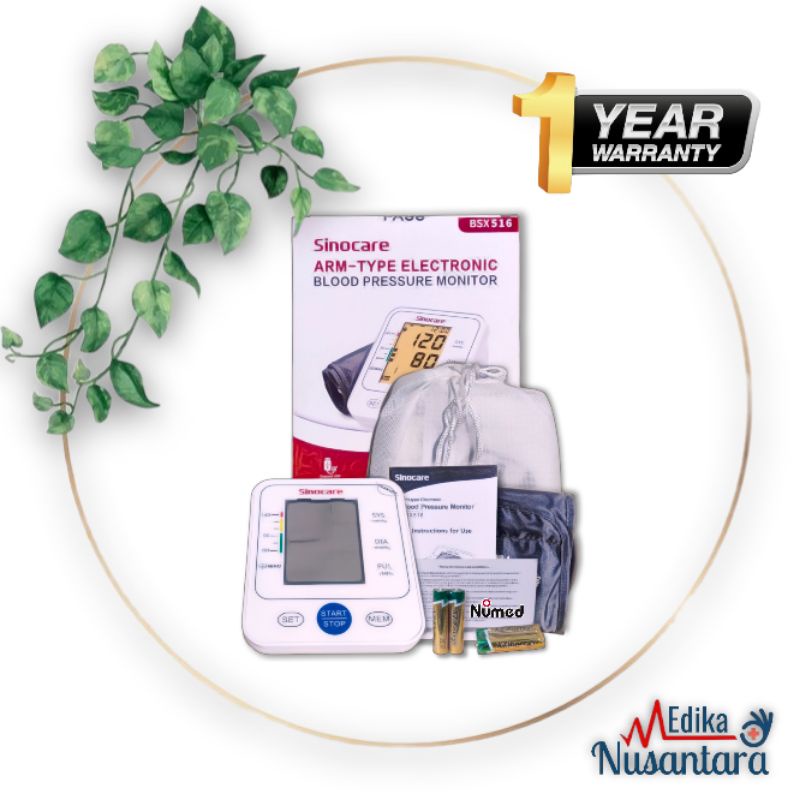 Sinocare BSX-516 Alat Cek Tensimeter Tekanan Darah Otomatis - Tensi Sinohearth Tensimeter Digital