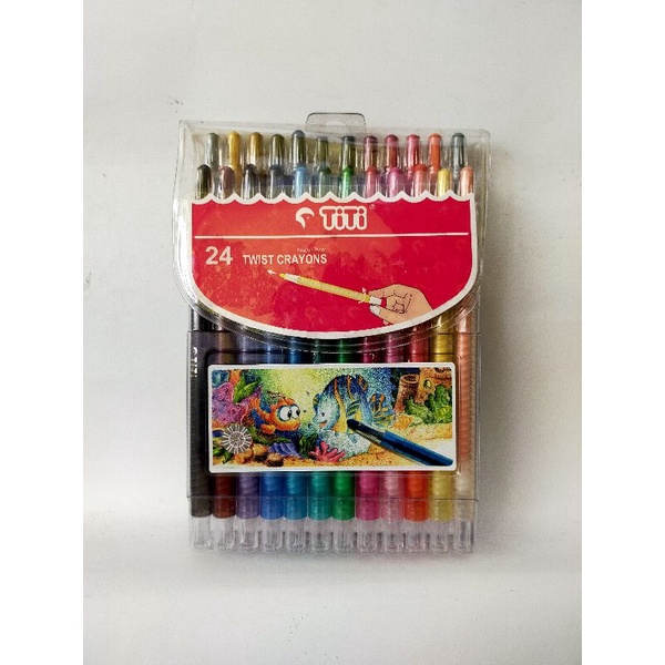 

krayon minyak crayon oil pastel putar lukis gambar 24 warna