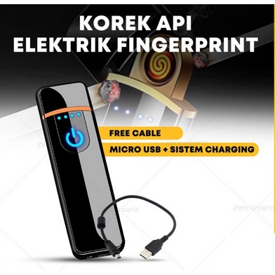 KOREK API ELEKTRIK Fingerprint Usb rechargeable LED Screen Mini Unik