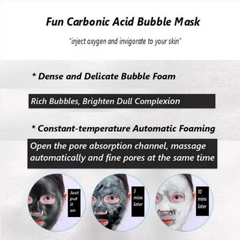 Masken Pemutih &amp; Penglowing Wajah / Masker Pengecil Pori-Pori &amp; Pembersih Wajah Images Facial Bubble Mask Amino Acid 100% Ori Mengglowingkan Wajah