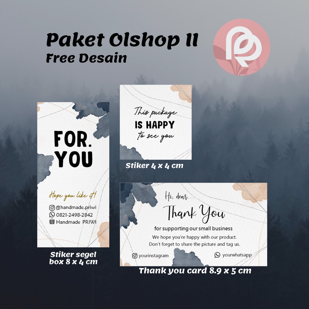

PAKET OLSHOP PART II | THANK YOU CARD | STIKER SEGEL | STIKER