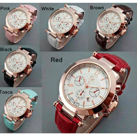 BAJ Jam Tangan Pria / Wanita GC Guess Collection Chrono Kulit Quartz Analog GC001 Import Premium GC001/ C1