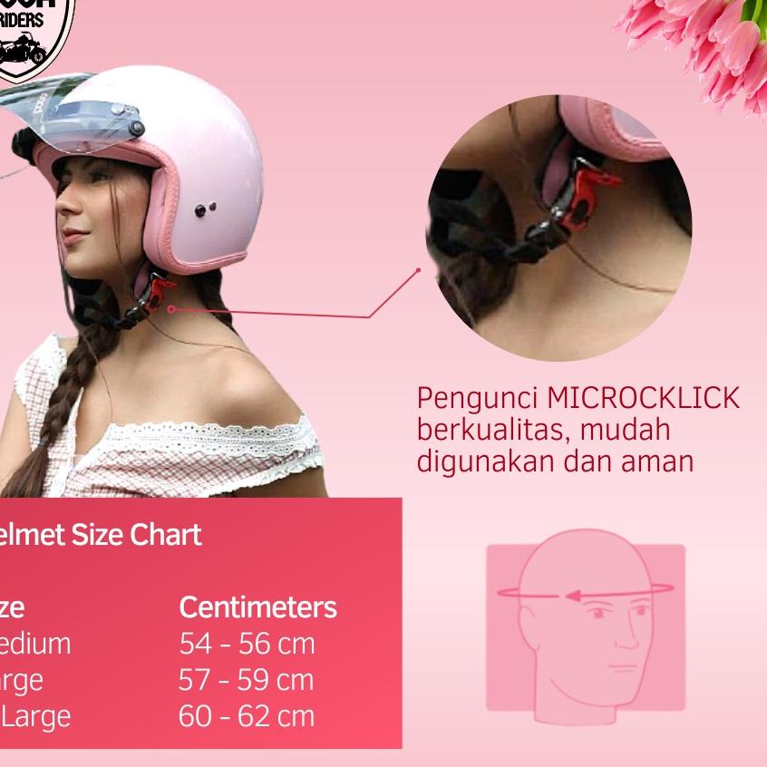 Terbagus.. Helm Kyt Ink Nhk Gm Cewek Half Face Fighter Wanita Vint Helm Retro Terbaru Klasik Chip Ha