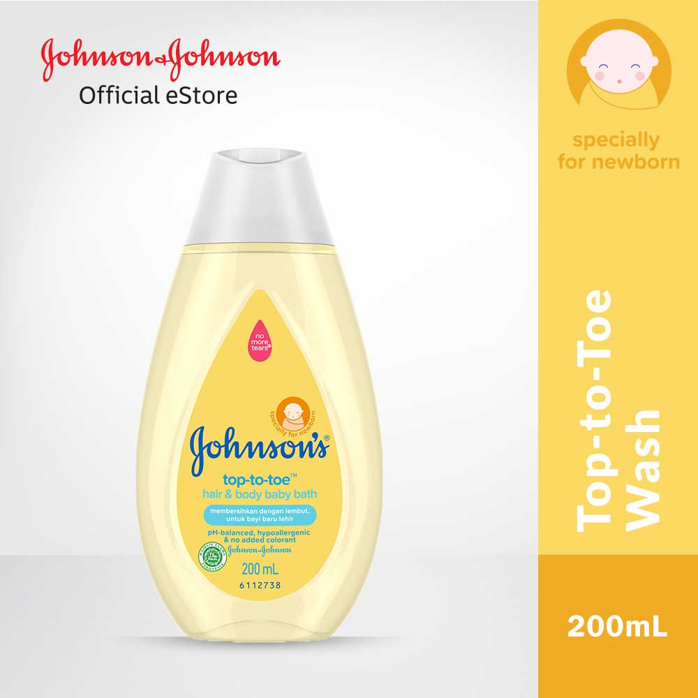 Johnson's Sabun Mandi Bayi Top to Toe Milk Rice Baby Bath 100ml ; 200ml