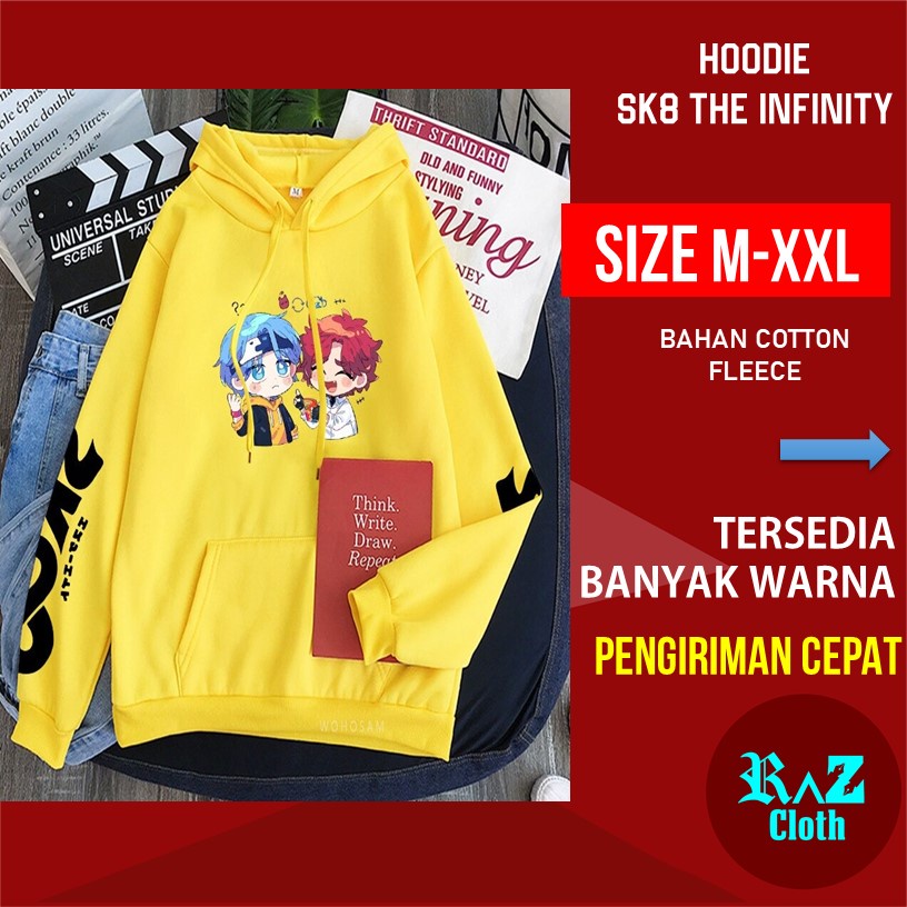 SK8 The Infinity Reki Kyan Langa Hasegawa Anime Skateboard Papan Selancar Hoodie Anime Pria