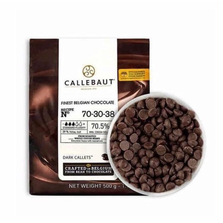 Barey Callebaut 70-30-38 Dark Dark Chocolate Callets Repack 500gr