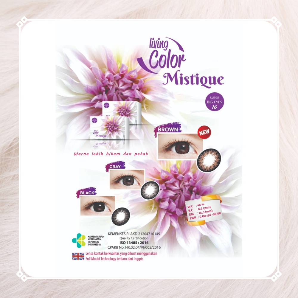 SOFTLENS MISTIQUE DIA. 16.00mm NORMAL &amp; MINUS | BIG EYES BY IRISLAB