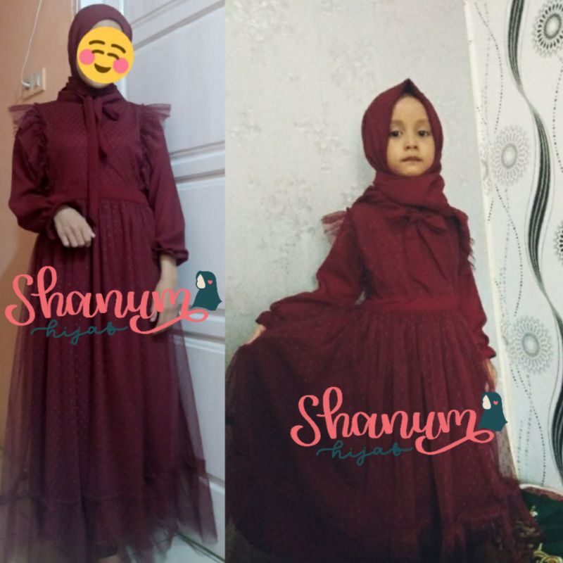 gamis anak/gamis bayi/gamis couple ibu dan anakt