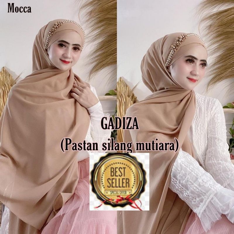 Jilbab Pasmina Instan PASTAN SILANG MUTIARA Ceruty Premium Babydoll