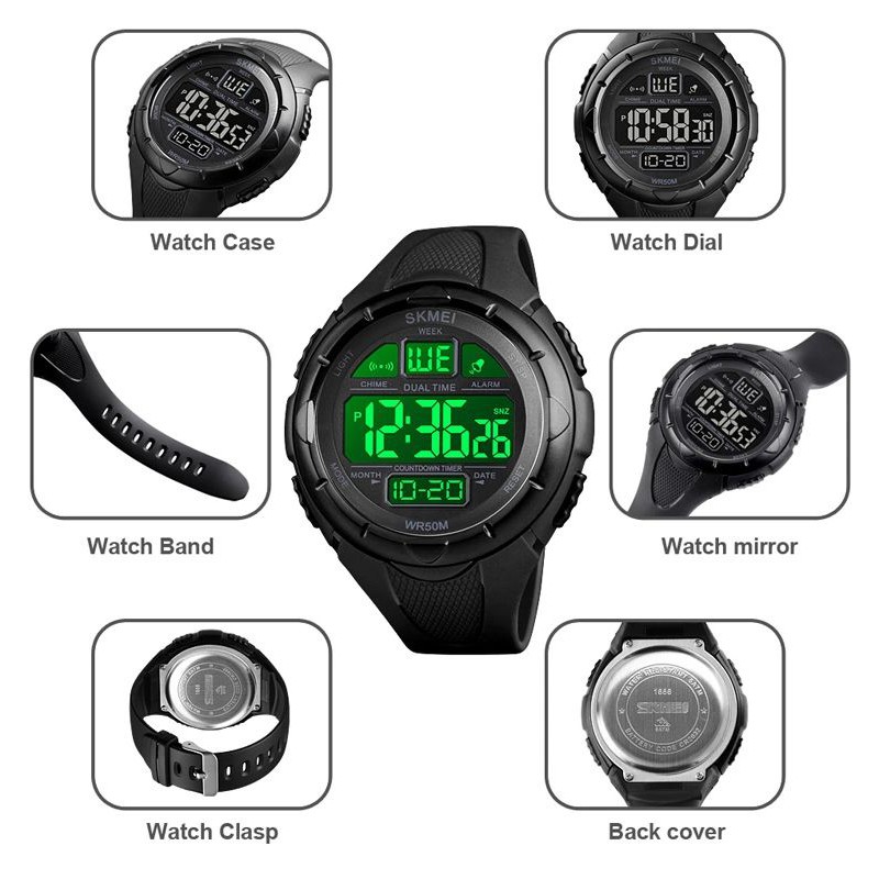 SKMEI 1656 Jam Tangan Pria Digital Anti Air WATCHKITE WKOS