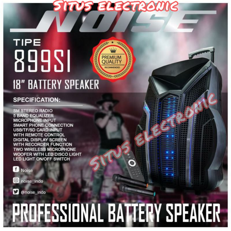 Speaker Portable Wireless Noise 899SI 18 Inch Bluetooth Usb Tws 18 Inch