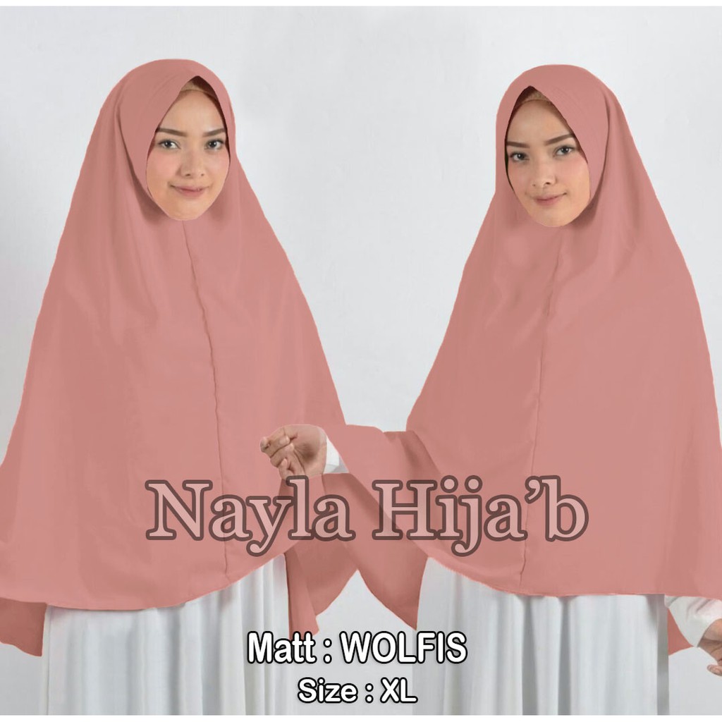 PROMO Bergo Wolfis XL Jilbab Simpel Pet Antem Wolfis Kerudung Bergo Murah Nayla Hijab