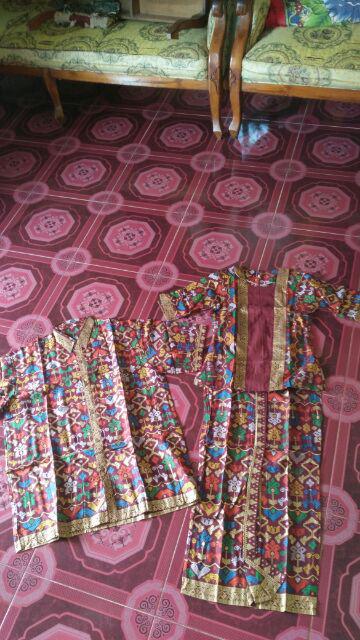 Sarimbit/ Couple Batik Rok N Blus Wanita Span Panjang Mentari Prodo Maroon