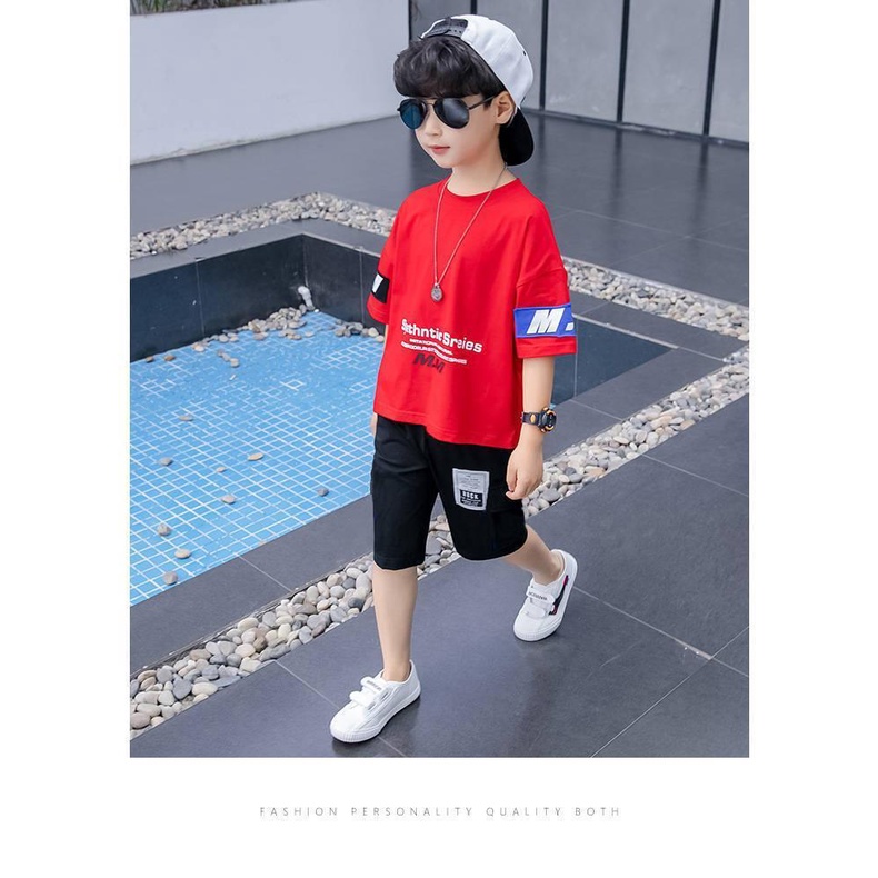 Amspro Setelan anak laki-laki Fashion Kids Baju anak laki-laki Volcan