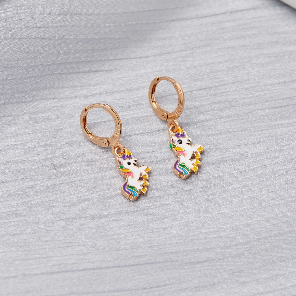 Y401 [Cod]Anting Anak/Dewasa Unicorn Lucu Anti Luntur Fashion Earrings Aksesoris Terbaru 2021 Murah Anting Tusuk Little Pony Anti Karat Perhiasan Titanium