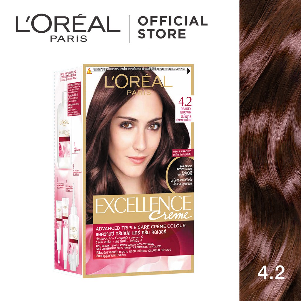  L oreal  Paris  Excellence Creme 4 2 Cat  Rambut  Pearly 